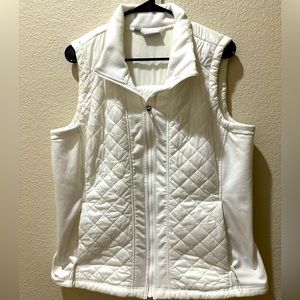 White plus athleta quilted vest